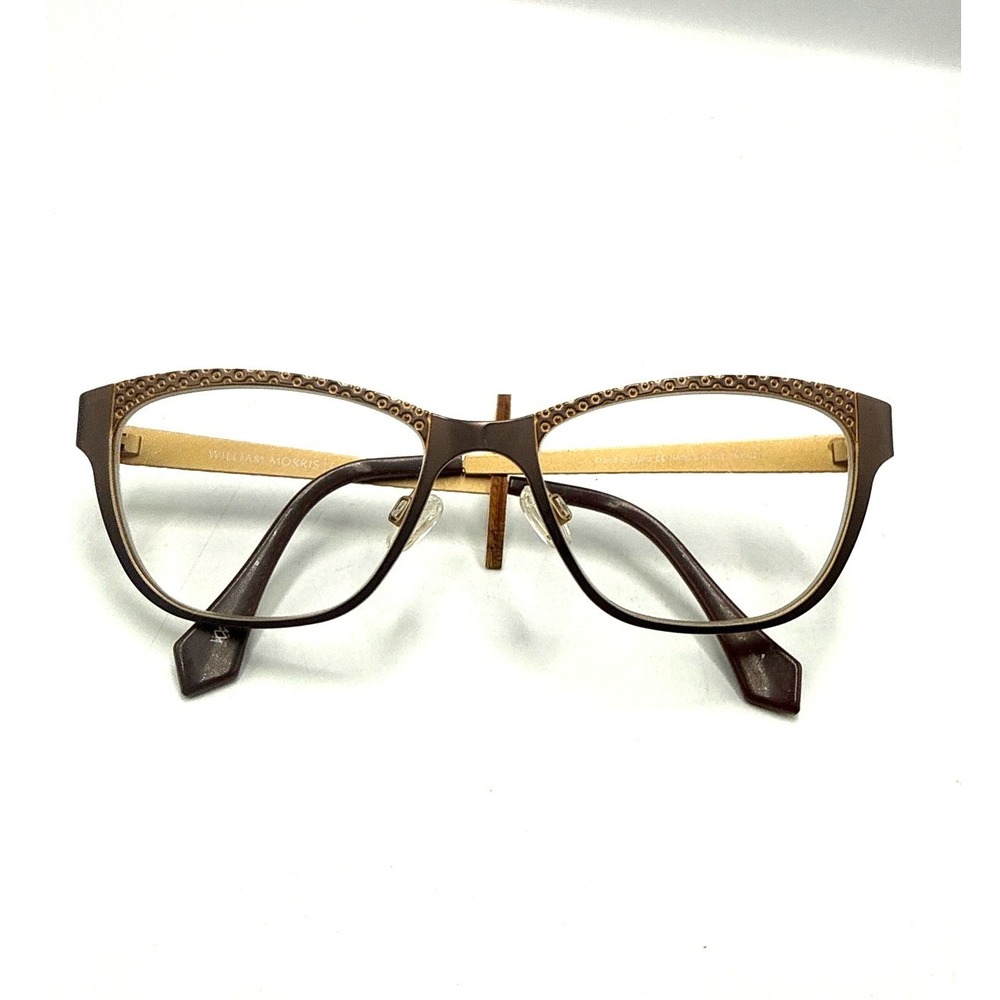 William Morris London Eternal Nancy Brown Gold Cat Eye Eyeglass Frames 53-17-140